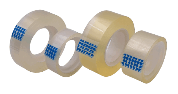 Klebefilmband PP transparent 40my mit 26mm Plastikkern