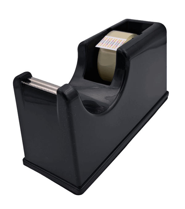 Tischabroller Tech schwarz inkl. Klebefilm 19mm x 10m mit 26mm Kern