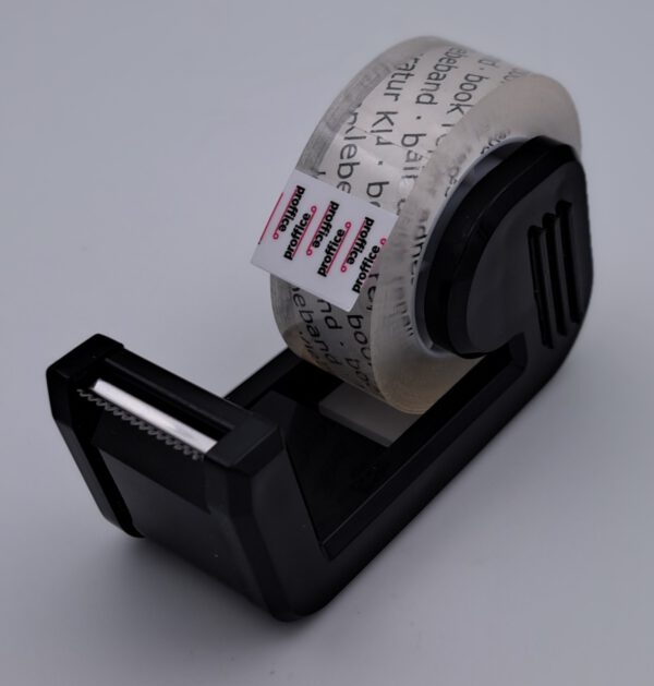 Buchreparatur Klebeband PP kristallklar mit 26mm Plastikkern im Handabroller – Bild 4