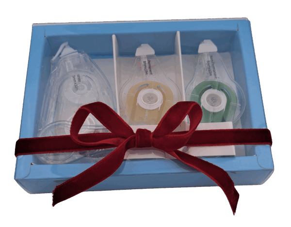 Geschenk-Set 1x Korrekturroller-Refill + 2x Kleberoller-Refill mit einem Gehäuse