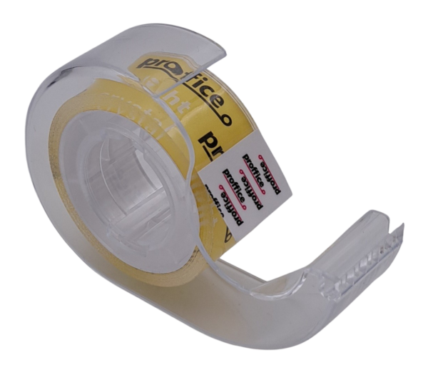 Klebefilmband PP kristallklar light 19mm x 10m mit 26mm Plastikkern im Abroller Alice