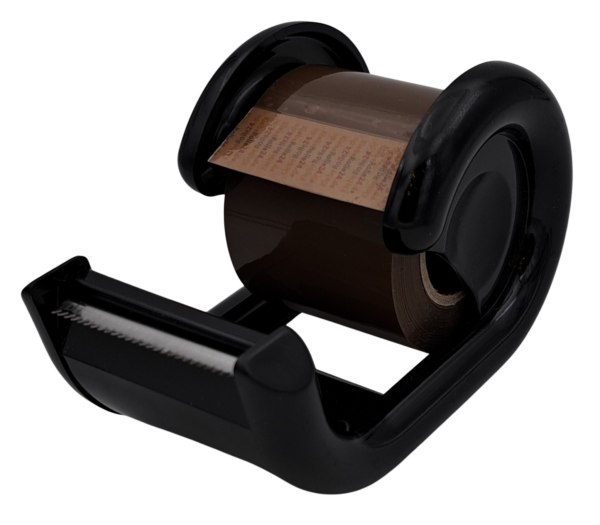Paketklebeband PP 38mm x 33m braun 38my mit 26mm Pappkern im Abroller Slide schwarz